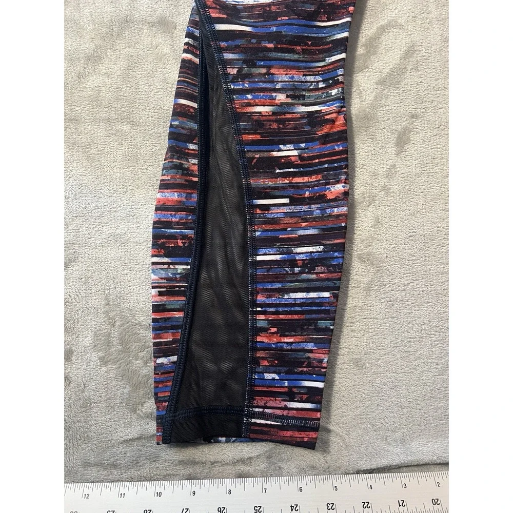 Lululemon Womens Size 10 Multicolor Striped Athletic Leggings Yoga Pants